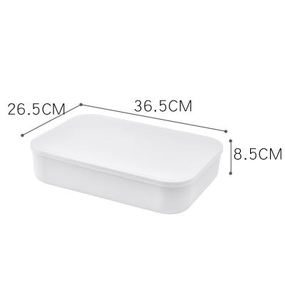 China White Storage Box Viable Desktop Cosmetics Clothes Sundries Matching Plastic Box Household Storage Basket Big Small for sale