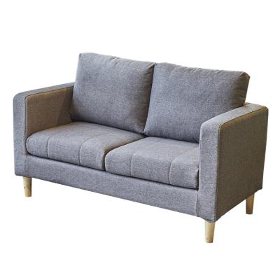 China Comfortable Modern Italian Gray Two Seats Fabric Sofa For Bedroom And Living Room for sale