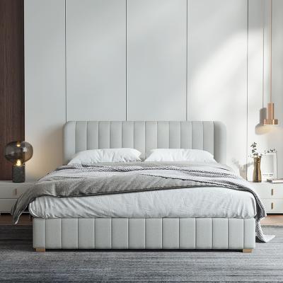 China NO Scandinavian Modern Minimalist Light Luxury Soft Bed Double for sale