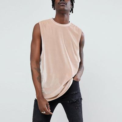 China Hot Selling Anti-pilling Men's Workout Tank Tops Solid Color T-shirt Men's Gym Sleeveless Tank Tops for sale