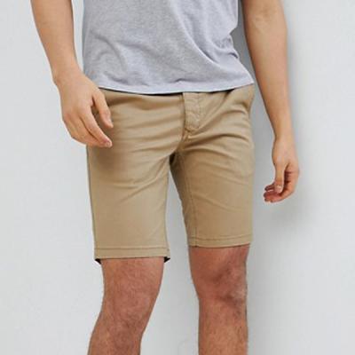 China Wholesale Custom Mens Anti-Wrinkle Fitness Shorts Slim Fit Chino Shorts Solid Color Mens Cargo Shorts Pants for sale