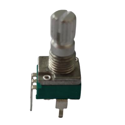 China Horizontal Rotary Iron 9mm Potentiometer 100K Ohm Remote Control Potentiometer for sale