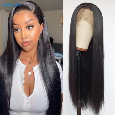 China Qingdao Cheapest Ladies Body Wave Custom Cuticle Aligned Pre Plucked Brown 20 Inch 4X4 Sheer Lace Front Wig Blonde Human Hair for sale