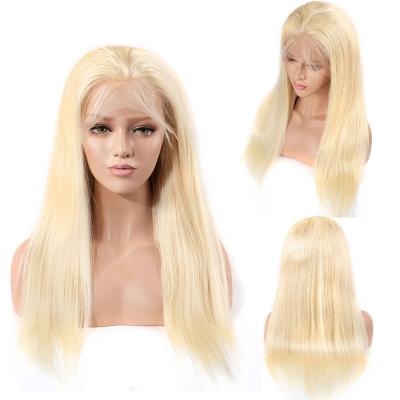 China Body Wave Ready to Ship Glueless Peruvian Blonde 13*4 Bone Straight Loose Wave 613 Curly 360Full Lace Headband Lace Up Hair Wigs for sale