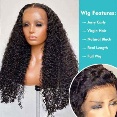 China Curly Curly Indian Glueless Cuticle Aligned Raw Pre Plucked Making Hd Curly Hair 13x4 13X6 5X5 Lace Headband 360 Chic Wig Seller for sale