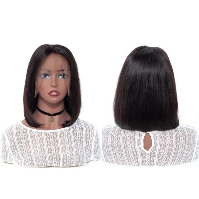 China Cheap Brazilian Glueless Mink Lace Front Closure Bob Wigs Black Hairstyle Short Transparent 13*6 Full Body Wave Hair Price for sale