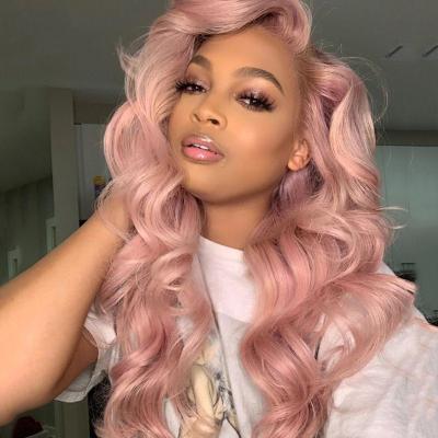 China Jingxiu Vendor Jingxiu Ombre Hair Hd Ombre Hair Wig Brazilian Sleek Brazilian Peruvian Curly Red-Pink Blonde Extension Body Wave With Baby Hair for sale