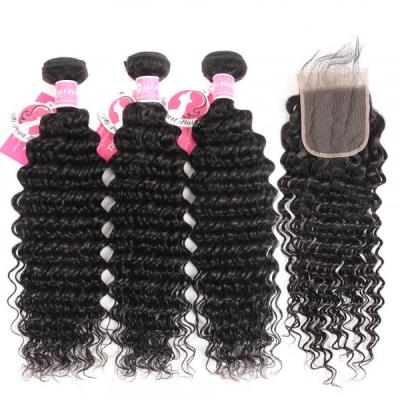 China Good Quality Raw Indian Brazilian Russian Virgin Hair Grade 10a 12a Silky Straight Wave Wholesale Sellers With Closure for sale