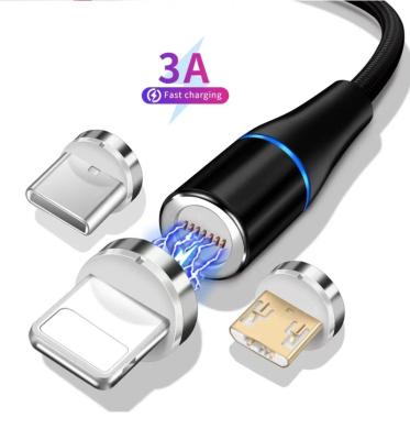 China Magnetic Micro Cable 3A 360 Multi USB Data Transfer Function C Cable Fast Charging Type For iPhone Xiaomi Mobile Phone USB Cable Charger Fast Charging Magnetic Wire for sale