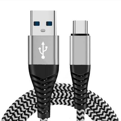 China Mobile Phone Etc.electronic Product 3A USB Type C Cable Data Nylon Quick Charging Cord For Type-C USB-C Samsung S21 Oneplus 9 Xiaomi Huawei Mobile Phone Cables for sale