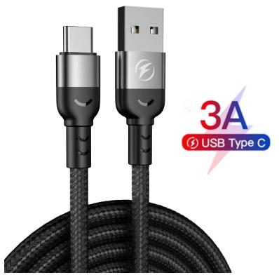 China MP3/MP4 Player 3A USB Type C Cable Fast Charging Samsung Huawei Phone Charging Cable Thickened Copper Core Wire USB C Charger Cable 1/2M for sale