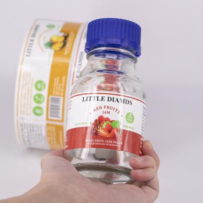 China Waterproof Food Packaging Custom Private Printing Labels For Jam Jars, Personalized Jam Label Sticker Roll for sale