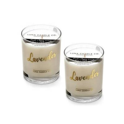 China Custom waterproof metallic effect logo sticker with gold stamp foil, transparent candle jar labels printing for sale