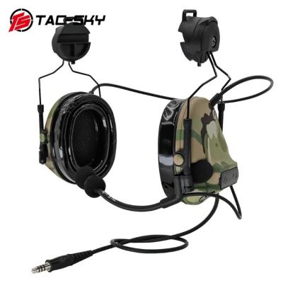 China Tactical TS TAC-SKY MultiCam COMTAC III TACTICAL HELMET HELMET ARC Rail Mount Version Noise Canceling Pickup Silicone Over-Ear Shooting for sale