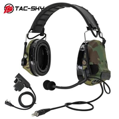 China New Noise Reduction Pickups TS TAC-SKY COMTAC III Detachable Headband Hearing Protection Headset and u94 Tactical PTTs for Airsoft Hunting Sports - MC for sale