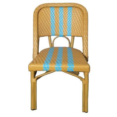 China Durable/waterproof/UV restistant rattan chair furniture available in outdoor yellow color rattan tubes aluminum metal frame double chair indoor for sale