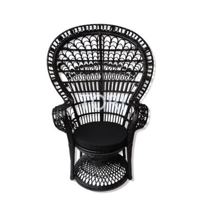 China Durable/waterproof/UV New PE Rattan Metal Material Tube Leisure Peacock Chair Restistant High Back Tail Shape Outdoor Luxurious Chair Garden Chair for sale