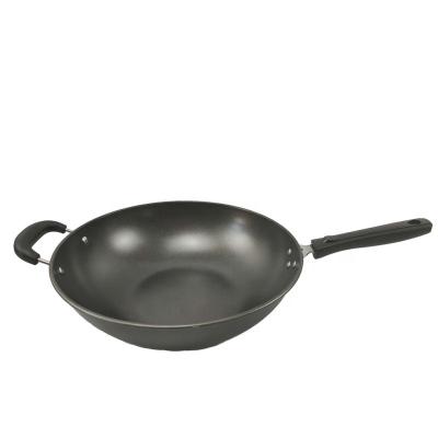 China Viable Chinese cookware non-stick coating wok with two handles for sale