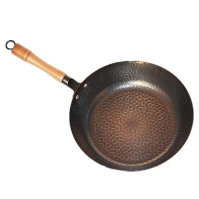 China Minimalist General Use 24cm Non-Stick Pans and Pan Skillets The Hand Hammered Pans for Gas and Induction Cooker for sale