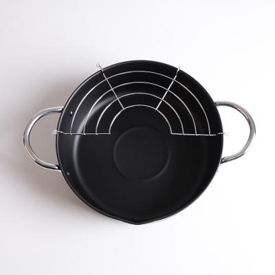 China 2022 Viable Household Frying Pan Multifunctional Cooking Pot Set 20cm Pot Kitchen Tempura Fryer Milk Pot for sale