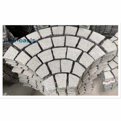 China Fan pattern paving stone with mesh support for sale