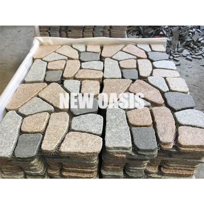 China Crazy pattern mix color granite paving stone for sale