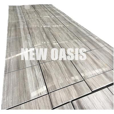 China Cheap Chinese marble White wooden grain marble light wooden veins Serpegiante for hotel wall clading flooring bathroom clading for sale