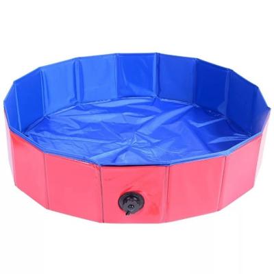 China 2021 PVC Viable Indoor Outdoor Collapsible Pet Tub Grooming Shower Foldable Folding Pool for sale