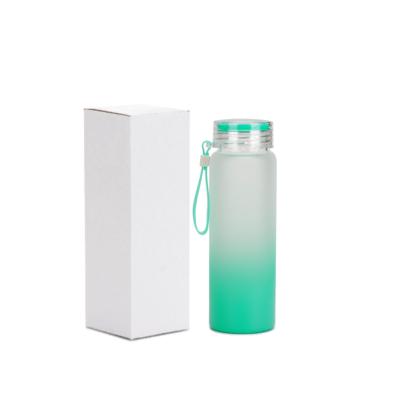 China Hot Selling Sublimation 17oz Blank Matte Gradient Drink Matte Glass Carafe From US Sustainable Warehouse for sale