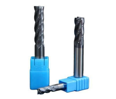 China Integral Steel Carbide Tungsten Alloy End Mills 65 Degree 4 Edge CNC Machines Wear Resistant Nano-Coated Hard Milling Cutter for sale