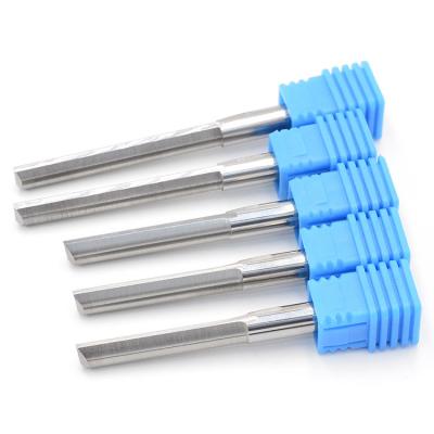 China Solid Cutter Straight Flute Process JSX Carbide 2 CNC End Mill Wood Cutter for sale