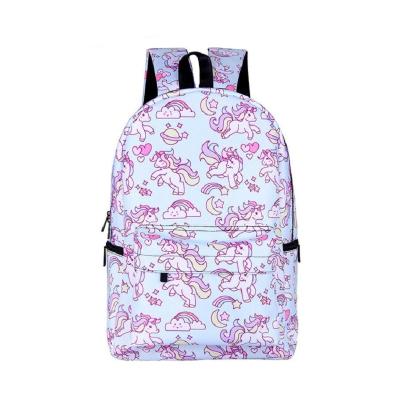 China Waterproof Kawaii Cartoon Little Pony Backpack Teens Laptop School Bag Rainbow Unicorn School Bookbag Mochila for sale