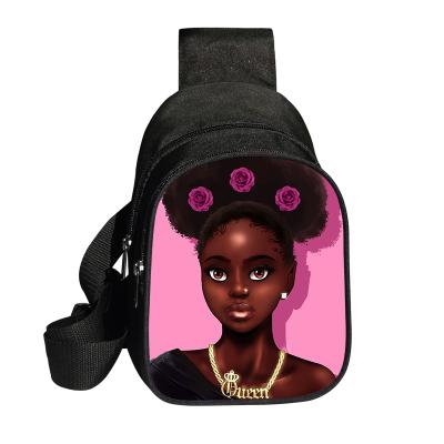 China High Quality Cute Girls Waist Packs Bag Female Afro Black Belt Girls Magic Waist Packs Female Chest Phone Pouch Messengers Bag for sale