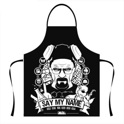 China Copy of Breaking Bad Drinks/Food Cooking Apron Heisenberg Kitchen Apron Restaurant Accessories Women Men Party Waterproof Adjustable Aprons for sale