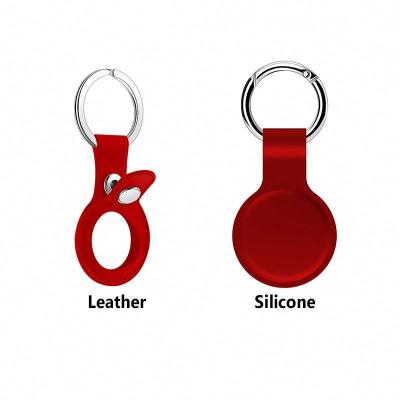 China New decoration shelves leather airtag pad and key chain for apple private label for sale