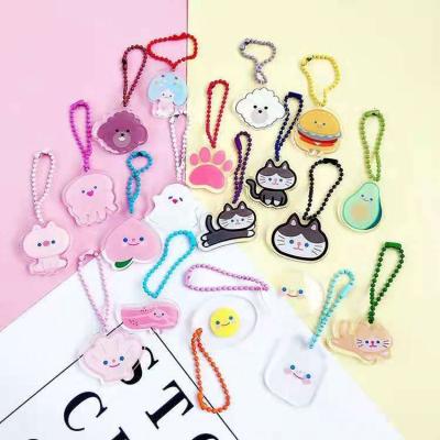 China Acrylic Korean Smiling Cloud Personalized Car Key Airpod Student Creative Key Chain Pendant Gift for sale