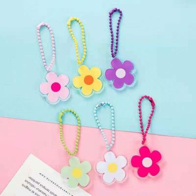 China ins acrylic the same color sunflower small acrylic flower head chain pendant airpods for sale