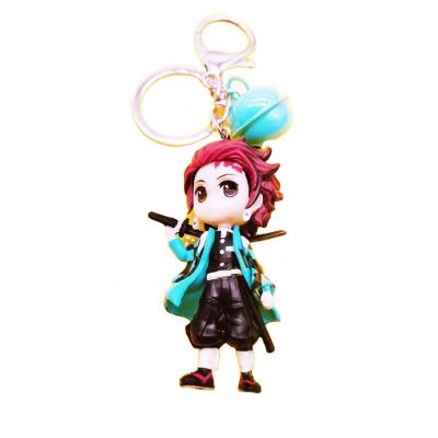 China Anime Anime Character Kimetsu Key Chain No Yaiba Action Number Demon Slayer Model Doll Diy Pvc Toys For Cosplay Derocation Pendant Gift for sale