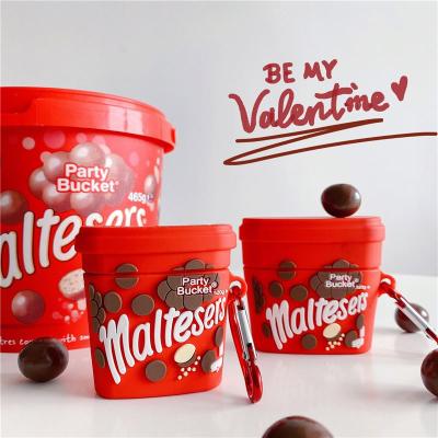 China For Chocolate Funny Design Maltesers Custom Earphone Cartoon Case For Apple Airpods 1 2 Pro Box Silicone Anti-lost Cover Earphone Accessories for sale