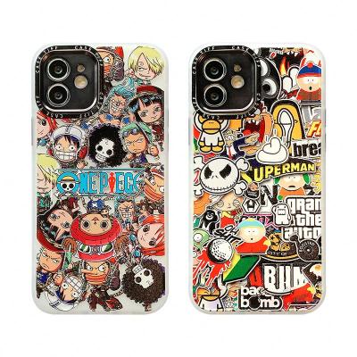 China Dropshipping Four Corners Anti-drop Lens Protective Cartoon Phone Case Eco-friendly For iPhone 13 pro XR Max 7P for sale