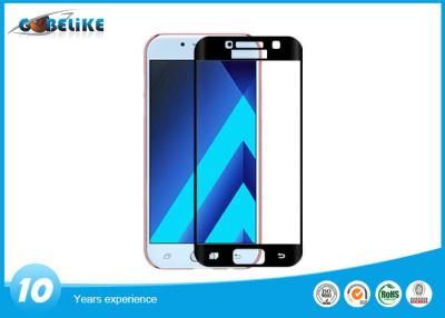 China Samsung A3 Colored Tempered Glass Edge To Edge 9H Hardness Round Edge OEM for sale