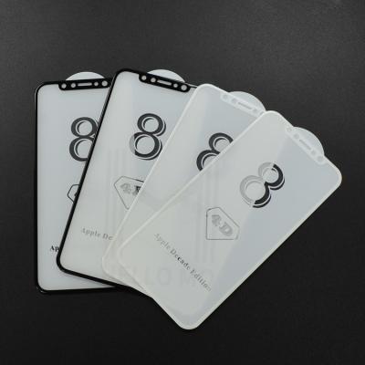 China 3D curvó por completo al guardia de cristal moderado iPhone 8, Apple ultra fino defiende el protector en venta