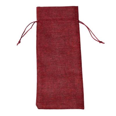 China Jute Material Red Wine Bag Eco - Friendly Eco - Friendly for sale