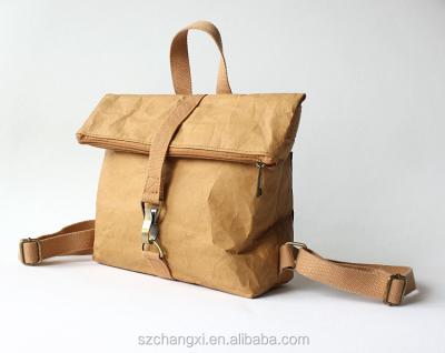 China Lightweight kraft paper bag, paper backpack for ladies for sale