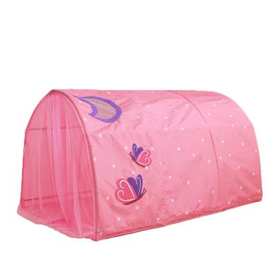 China Sports Toy High Quality Pink Princess Peach Skin Cloth Convenient and Durable Baby Playing Tent Baby Crib Bed for sale