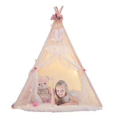 China Factory Product Breathable Adventure Lace Baby Game Tent Safari Dog Cat Small Animal Bed Tent Bed Baby Tent Camping House Teepee for sale