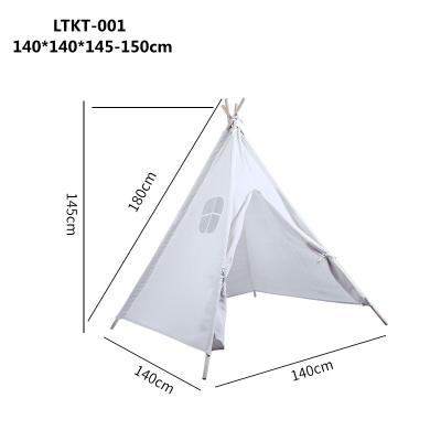 China Factory 100% Breathable Cotton Baby Play Tent Indoor Camping Room Teepee Dog Cat Small Animal Safari Tent Bed Baby Tent for sale