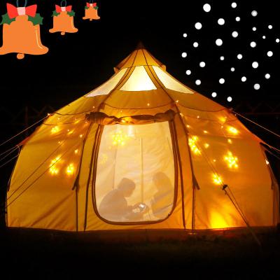 China 285g Quality Guarantee Cotton Khaki Minimal Type Extended Glamping House Tent And Practical for sale