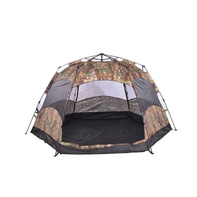 China Extended Type Hot Selling Leaf Camouflage High Quality Camping Tent For Over 6 ppl Family Size House Tent For Outdoor Beach Fishing Hike Tent for sale