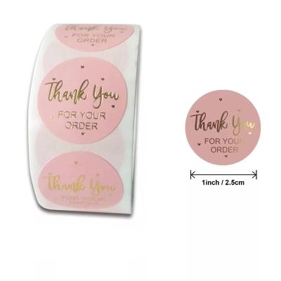 China Sticker Hot-selling Decorative Pink Thank You Stickers Black Thank You Stickers for sale